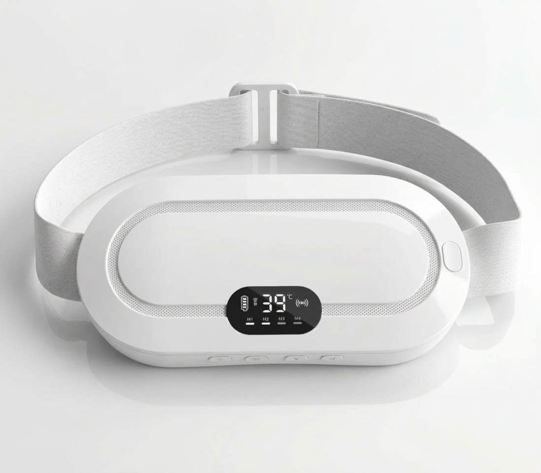 [blanc] Ceinture chauffante AMBELLI blanche avec sangle réglable